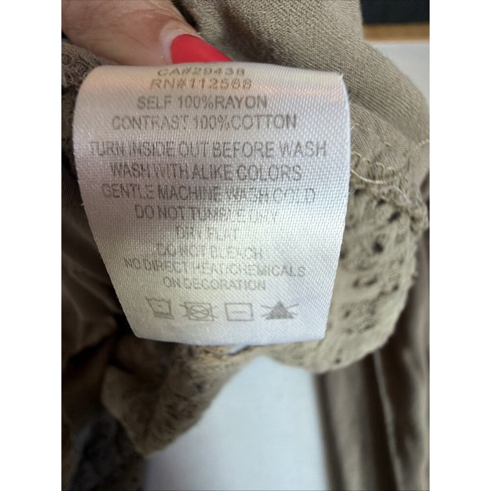 Miss Me Jacket Army Green Dune Drawcord Cotton Embroidered Fairy Grunge Large - Picture 11 of 13